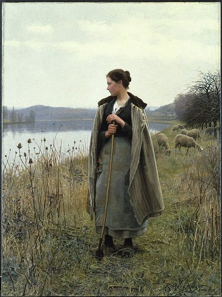 Daniel Ridgeway Knight Shepherdess of Rolleboise